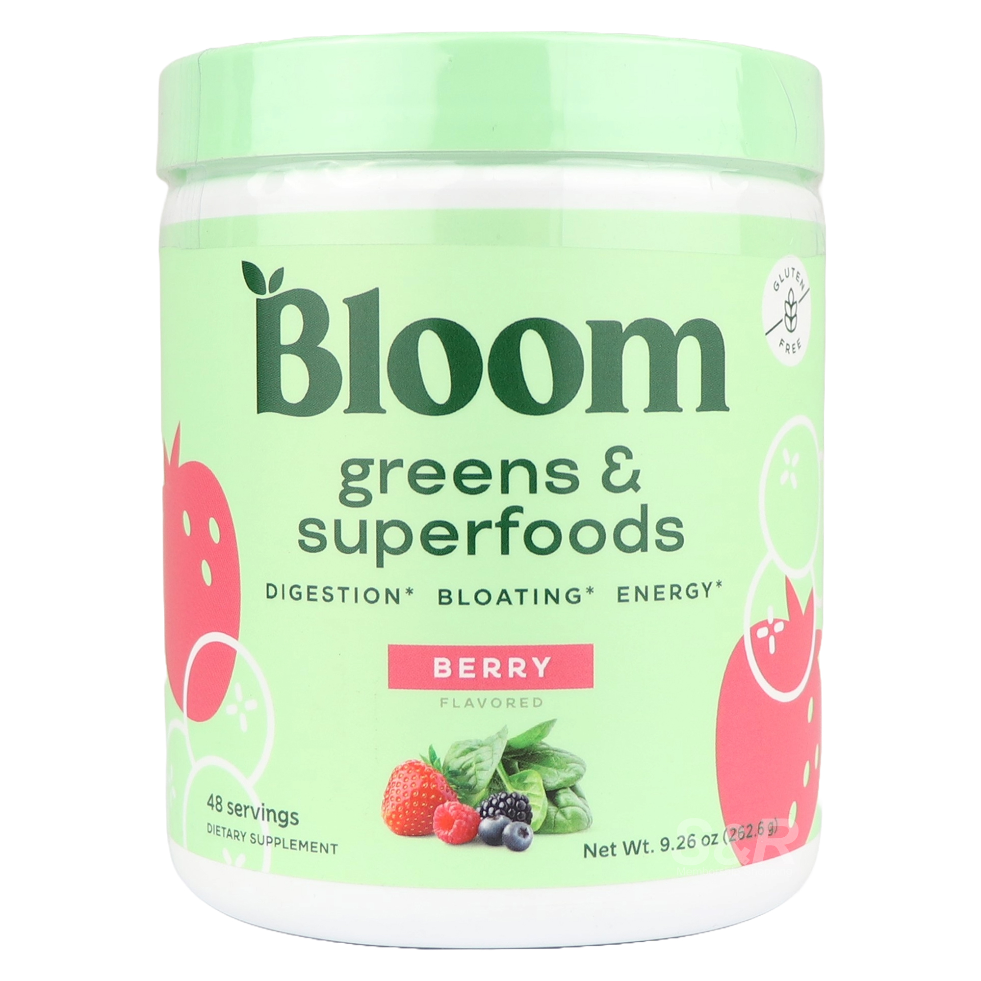 Bloom Greens and Superfoods Berry Flavored 262.6g Bloom Greens and Superfoods Berry Flavored 262.6g
